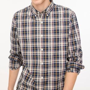 J. Crew Men's Plaid Flex Casual Long Sleeve Shirt New Large